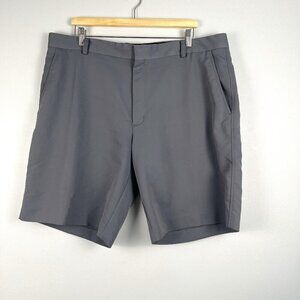 Nike tiger wood collection golf short dri-fit flat front men gray size 40